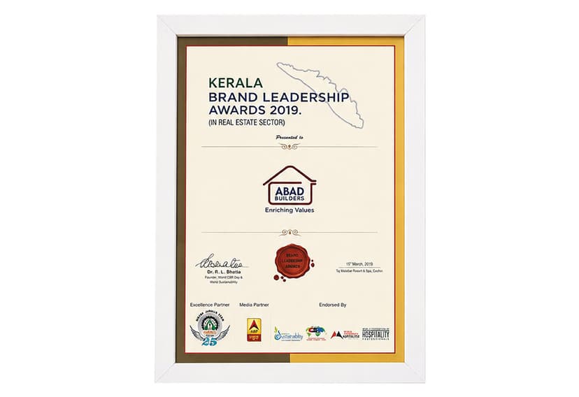 Kerala Brand Leadership Awards - 2019